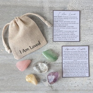 Affirmation Crystals Set - I Am Loved