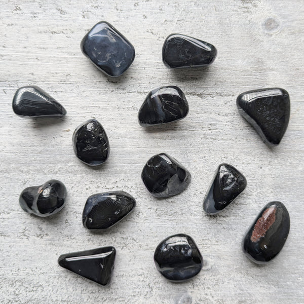 Silver Psilomelane Tumblestone