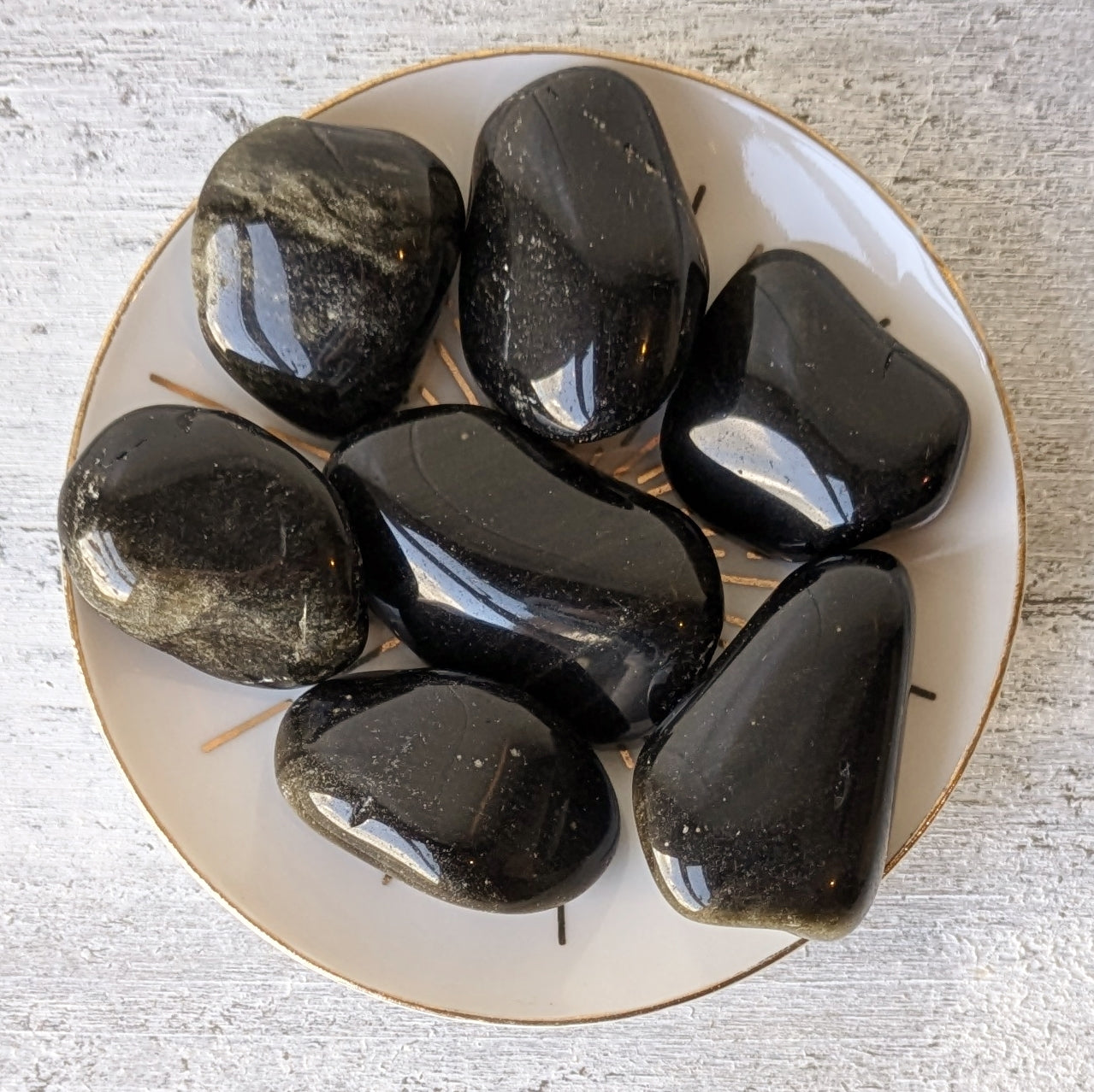 Sheen Obsidian Real Obsidian Crystal Obsidian Tumblestone Black