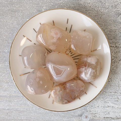 Flower Agate Tumblestone