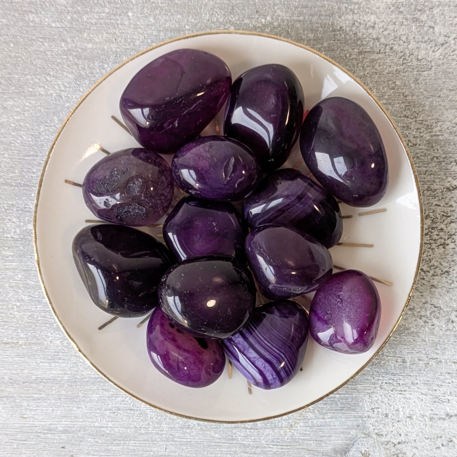 Purple Agate Tumblestone