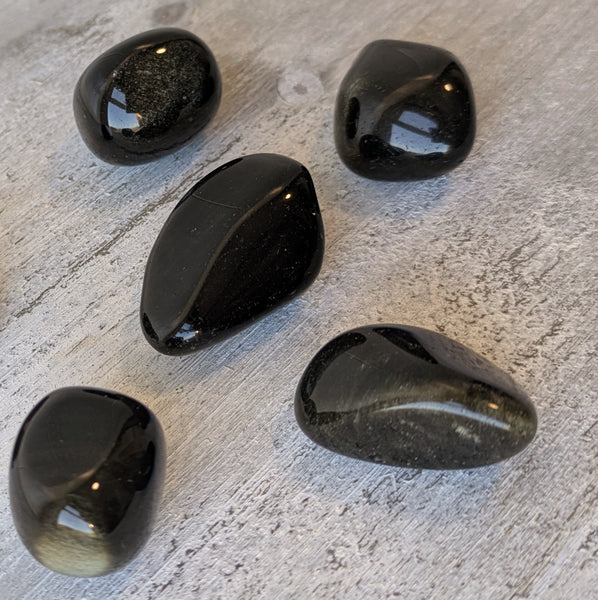 Gold Sheen Obsidian Tumblestone
