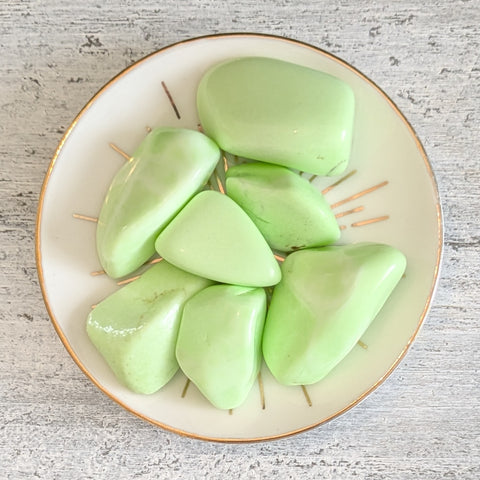 Lemon Chrysoprase Tumblestone