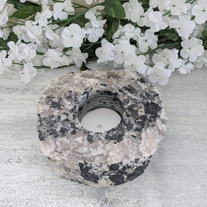 Tourmalinated Quartz Tealight Holder