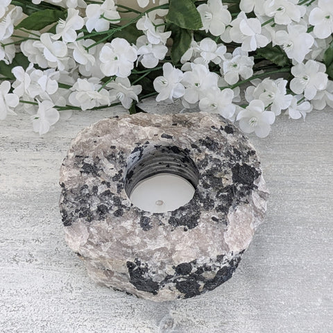 Tourmalinated Quartz Tealight Holder
