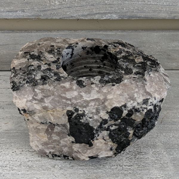 Tourmalinated Quartz Tealight Holder