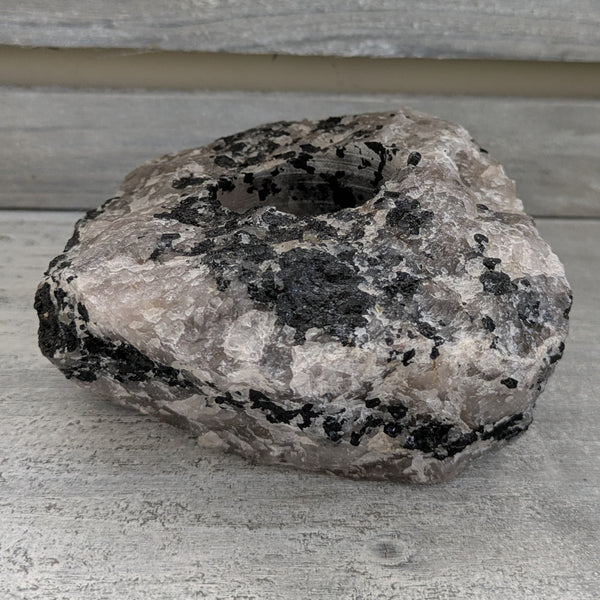 Tourmalinated Quartz Tealight Holder