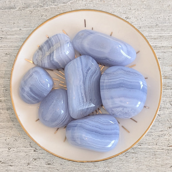 Blue Lace Agate Tumblestone