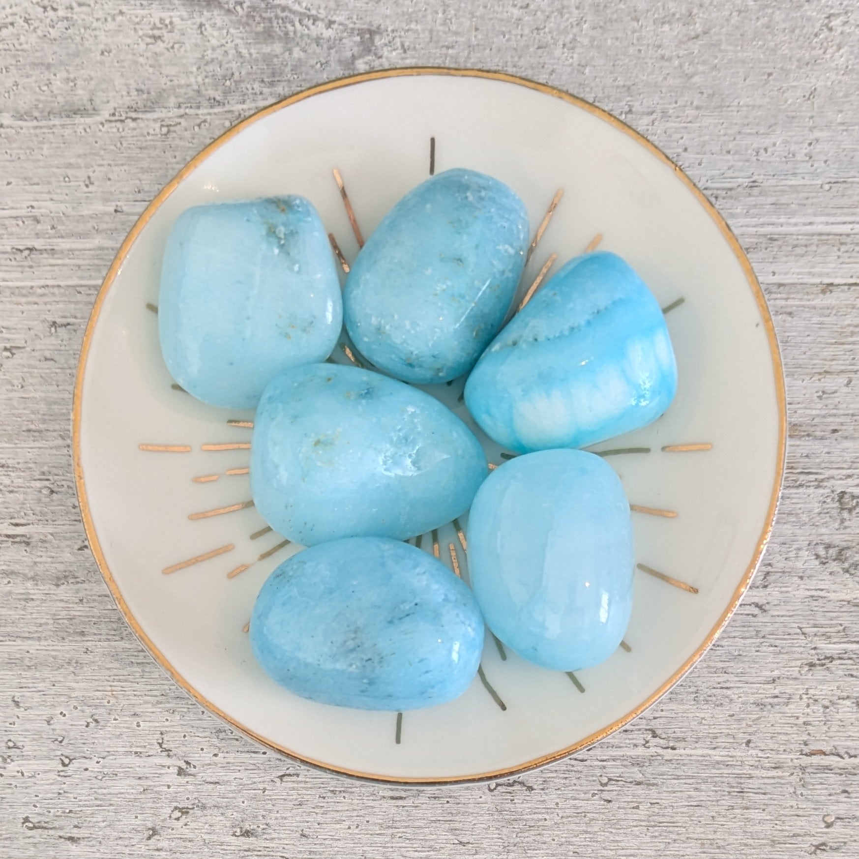 Blue Aragonite Tumblestone