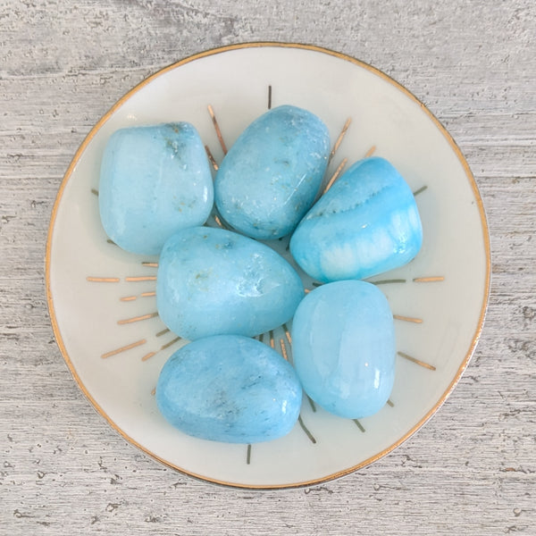 Blue Aragonite Tumblestone