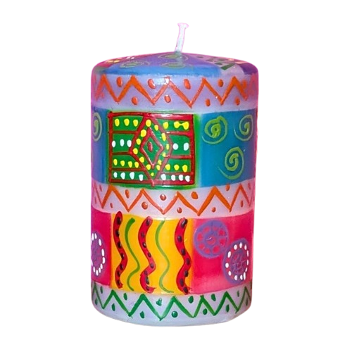 Handpainted Fairtrade Candle - Shahida - Sold As Seen