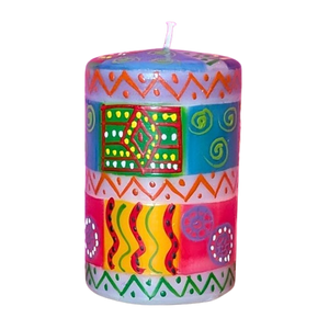 Handpainted Fairtrade Candle - Shahida - Sold As Seen