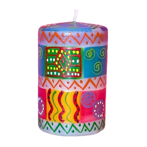 Handpainted Fairtrade Candle - Shahida - Sold As Seen