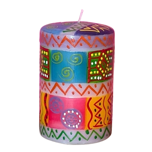 Handpainted Fairtrade Candle - Shahida - Sold As Seen