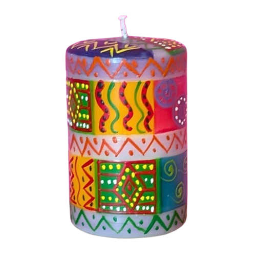 Handpainted Fairtrade Candle - Shahida - Sold As Seen
