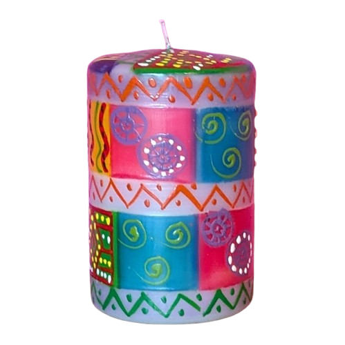 Handpainted Fairtrade Candle - Shahida - Sold As Seen