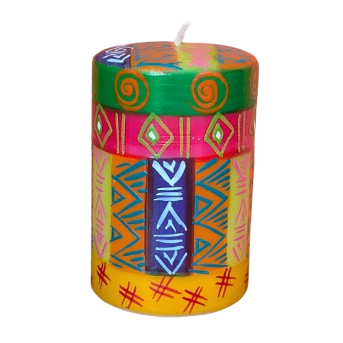 Handpainted Fairtrade Candle - Shahida - Sold As Seen