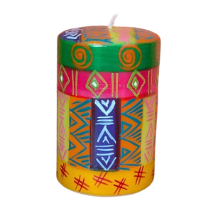Handpainted Fairtrade Candle - Shahida - Sold As Seen