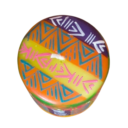 Handpainted Fairtrade Candle - Shahida - Sold As Seen