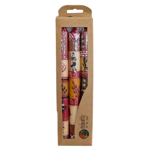 Set of 3 Handpainted Candles - Damisi
