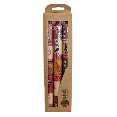 Set of 3 Handpainted Candles - Damisi
