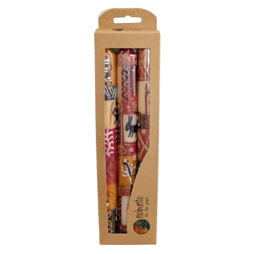 Set of 3 Handpainted Candles - Damisi