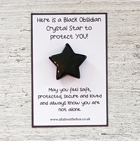 Childrens Crystal Star - Black Obsidian
