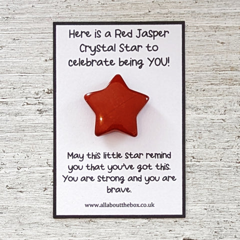 Childrens Crystal Star - Red Jasper