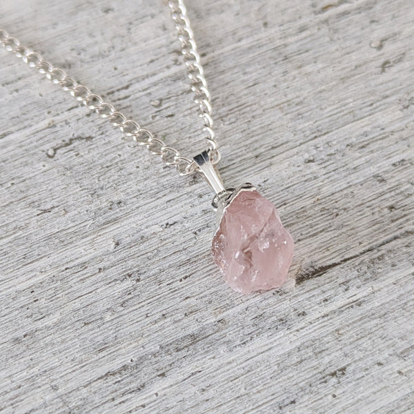 Rose Quartz Necklace & Be Your Own Kind Of Beautiful Badge Gift Set
