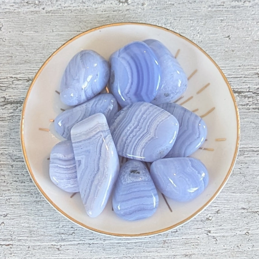 Blue Lace Agate Tumblestone