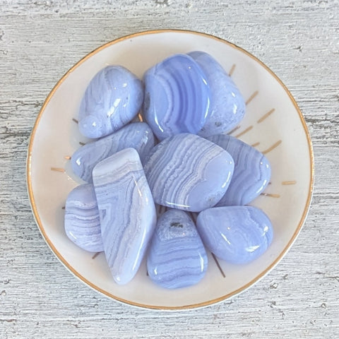Blue Lace Agate Tumblestone