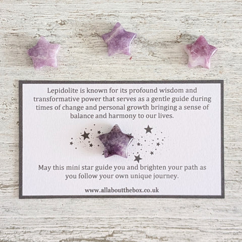 Mini Lepidolite Star