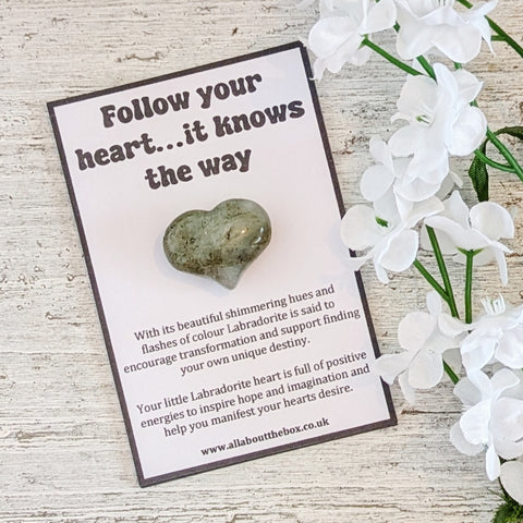 Labradorite Heart - Follow Your Heart It Knows The Way