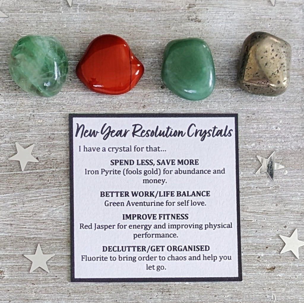 New Year Resolution Crystal Tumblestones