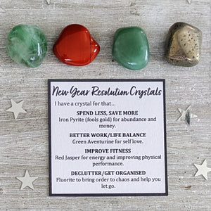 New Year Resolution Crystal Tumblestones