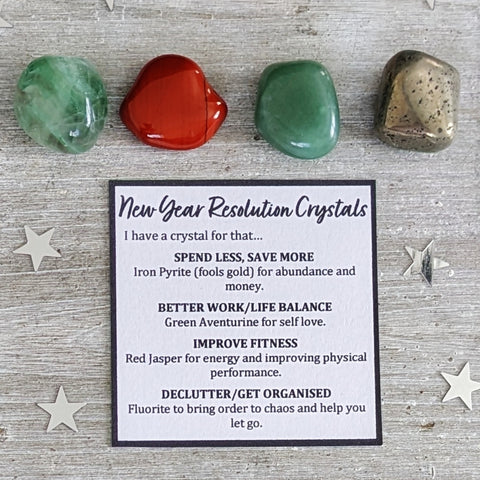 New Year Resolution Crystal Tumblestones