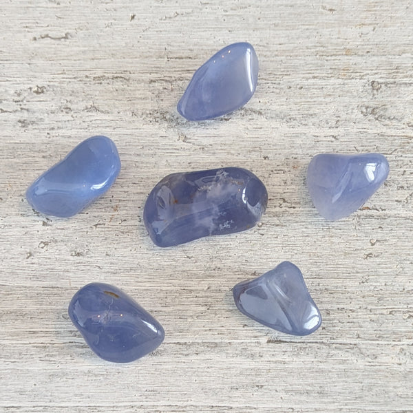 Blue Chalcedony Tumblestone