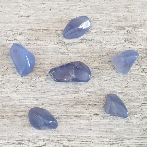 Blue Chalcedony Tumblestone