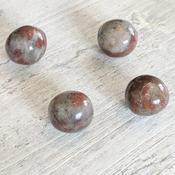 Hematite in Quartz Tumblestone