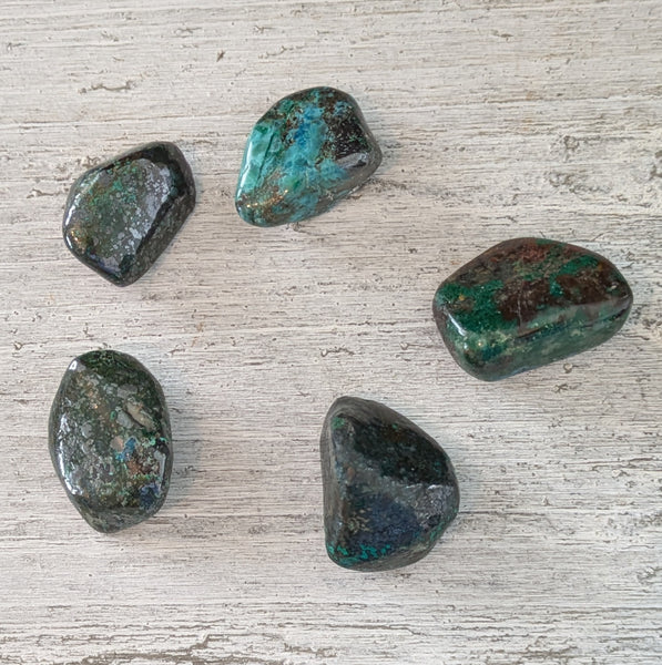 Malachite & Chalcocite Tumblestone