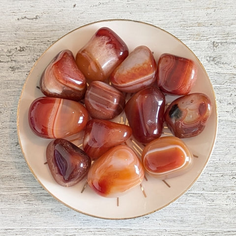 Red Banded Agate Tumblestone