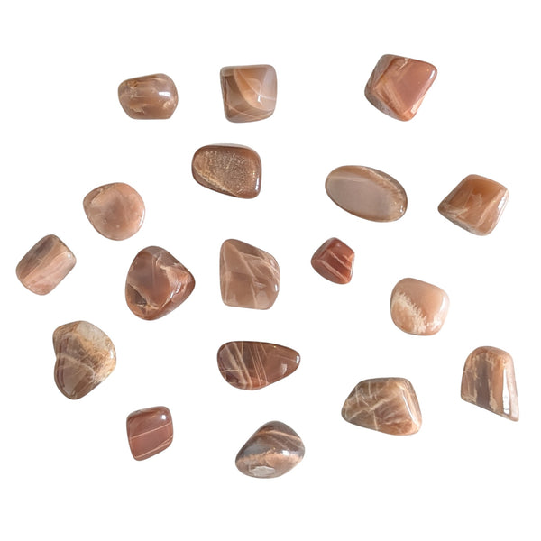 Moonstone (Dark Pink) Tumblestone - Cancer Birthstone - Feminine Energy - Calm, Balance & Peace