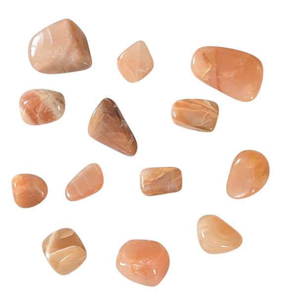 Moonstone (Peach) Crystal Tumblestone UK - Rare Stones - Collectors Gemstones - Calm & Balance - Healing Crystals