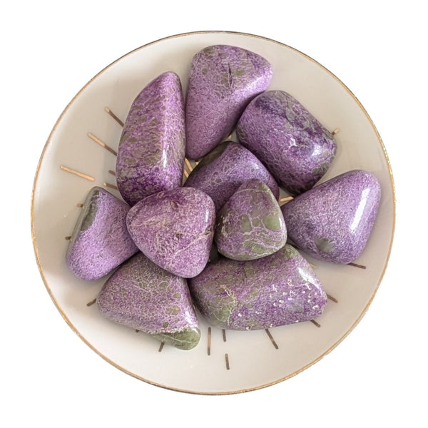 Stichtite Crystal Tumblestone - Stone of Rescue, Recovery & Forgiveness - Joyful & Youthful Energy Gemstone