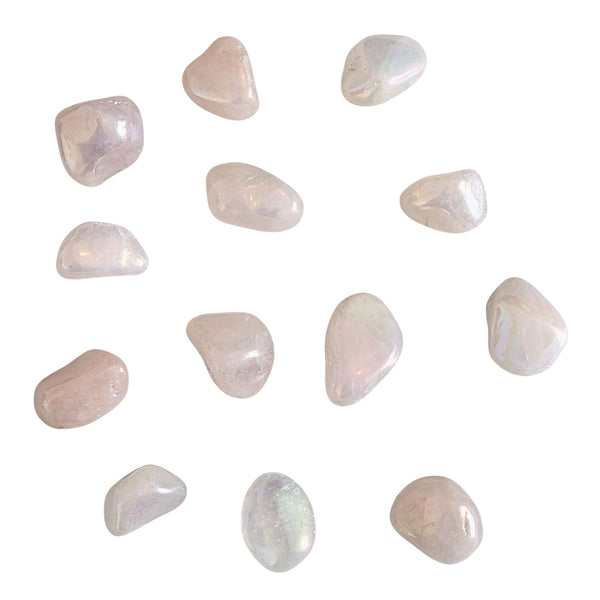 Rose Aura Quartz Tumblestone