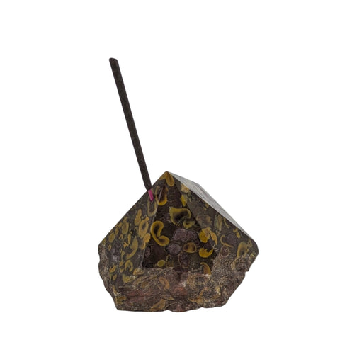 Natural Ajooba Jasper Polished Point Incense Holder