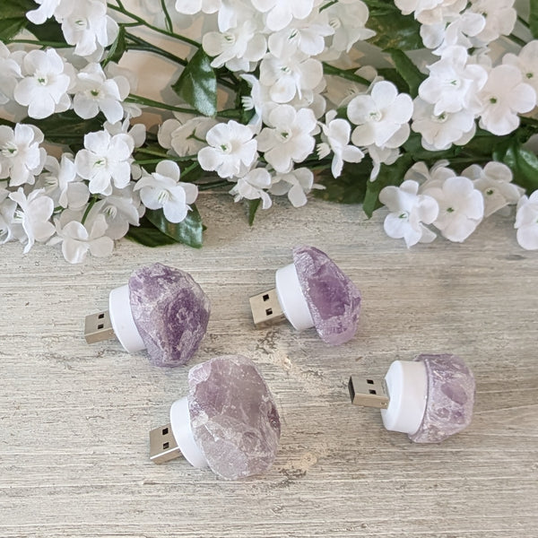 Natural Amethyst USB Night Light