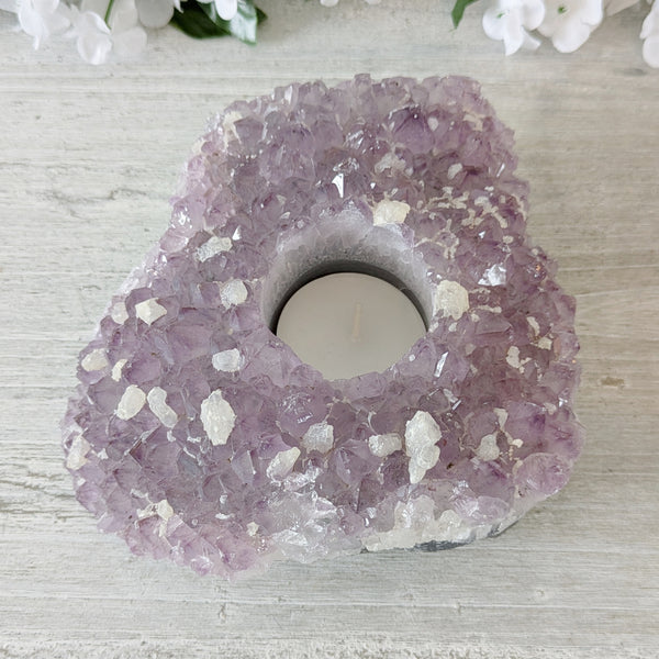 Natural Brazilian Amethyst Tealight Holder - Sold As Seen (2)