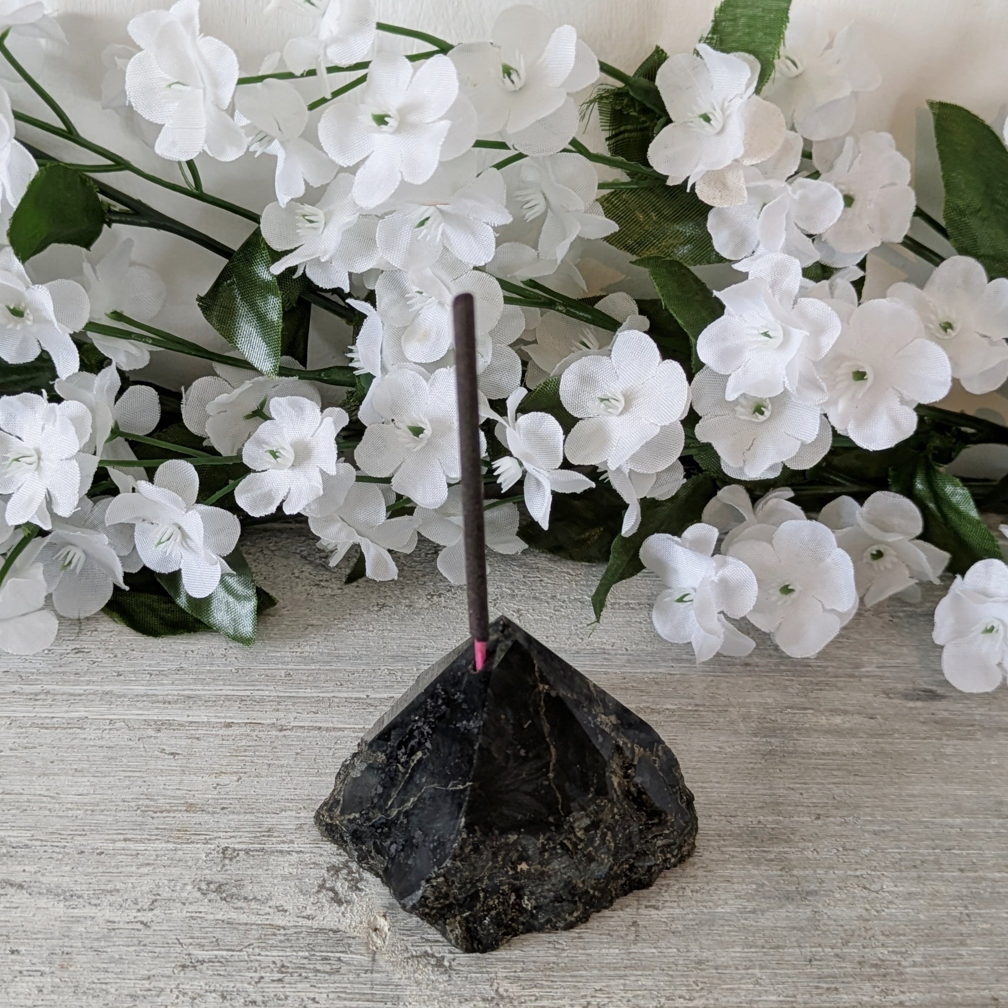 Natural Larvikite Polished Point Incense Holder