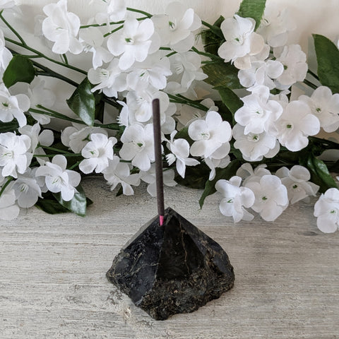 Natural Larvikite Polished Point Incense Holder